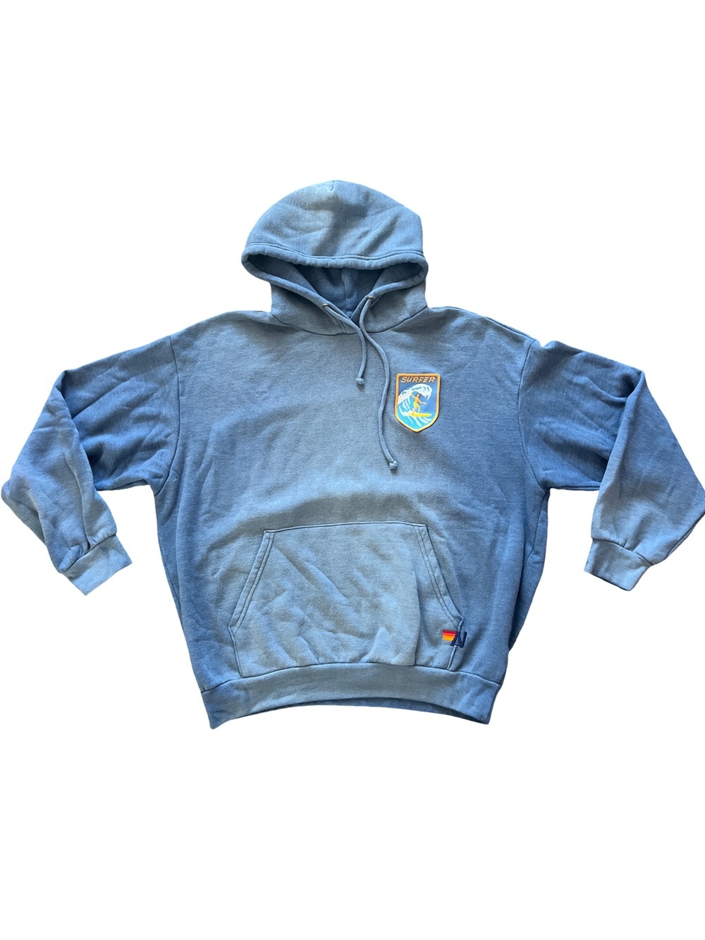 Aviator Nation Light Blue Pullover Hoodie with Surf Patch